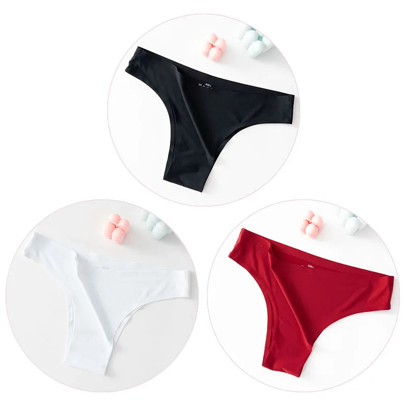 CowLost | 3pcs-set-womens-sexy-seamless-panties-female-ice-silk-underwear |21