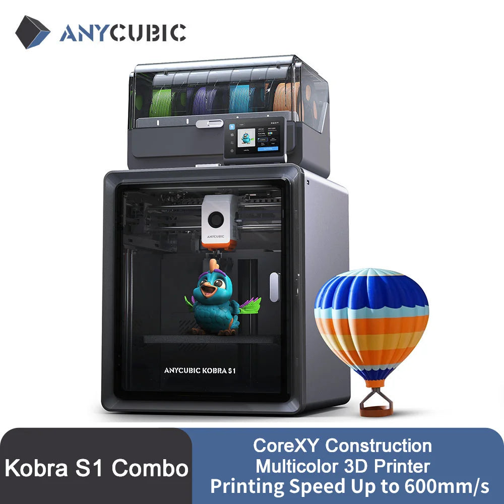 CowLost | anycubic-kobra-s1-combo-multi-color-3d-printer-up-to-600mm-s-high-speed-printing |1