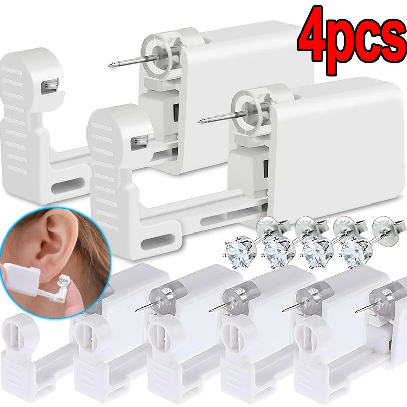 1/4Pcs Disposable Sterile Painless Ear Piercing Tools Set Safe Without Inflammation