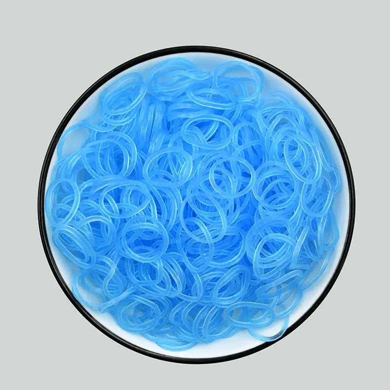 600pcs Transparent Luminous Rubber Loom Bands for DIY Bracelets Christmas Gift