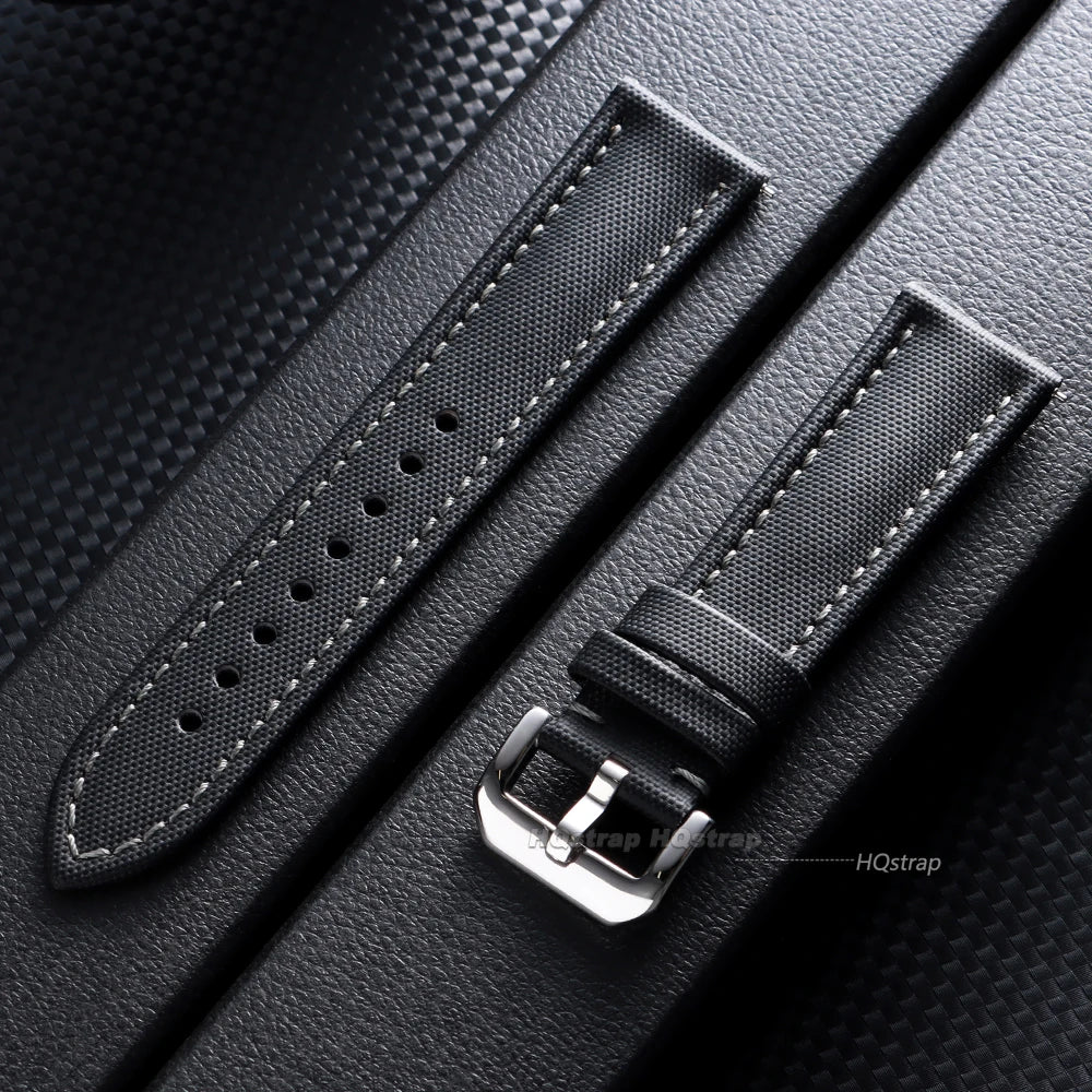 CowLost | product_id-nylon-sailcloth-quick-release-watch-band-for-omega-seiko-20mm-22mm-23mm-black-unisex-strap |11