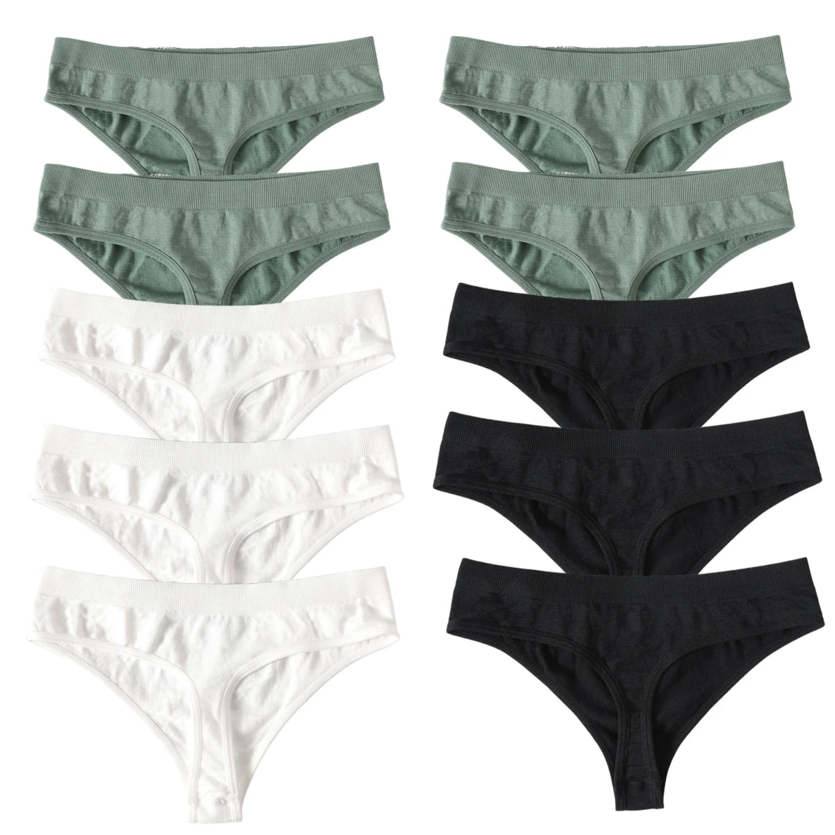 CowLost | product_id-10pcs-womens-seamless-low-waist-g-string-thong-panties-m-xl-sexy-underwear |16