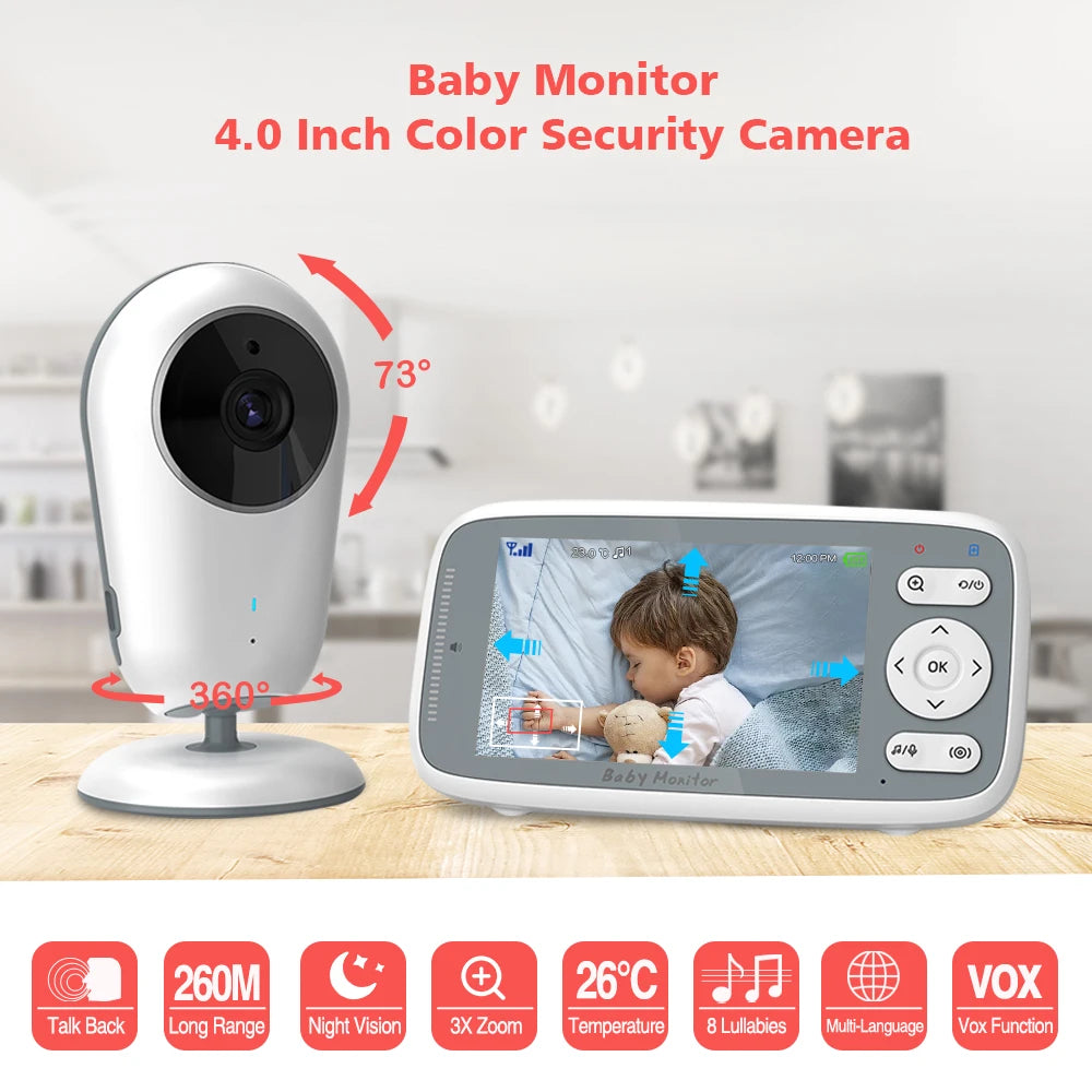 CowLost | 4-0-inch-video-baby-monitor-camera-3x-digital-zoom-two-way-audio-auto-night-vision-720p-hd-security-camera-babysitter-vb615 |7