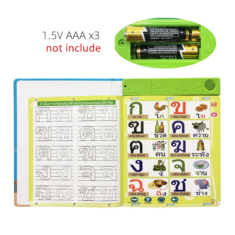 Thai Finger Point Reading Toy for Kids Early Education Audio E-Books Gift