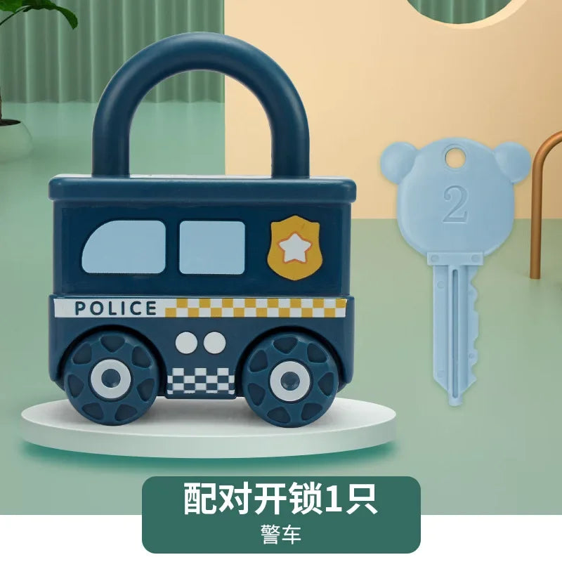 Montessori Baby Learning Lock with Key Number Matching Educational Toy for Kids 1-3 Years