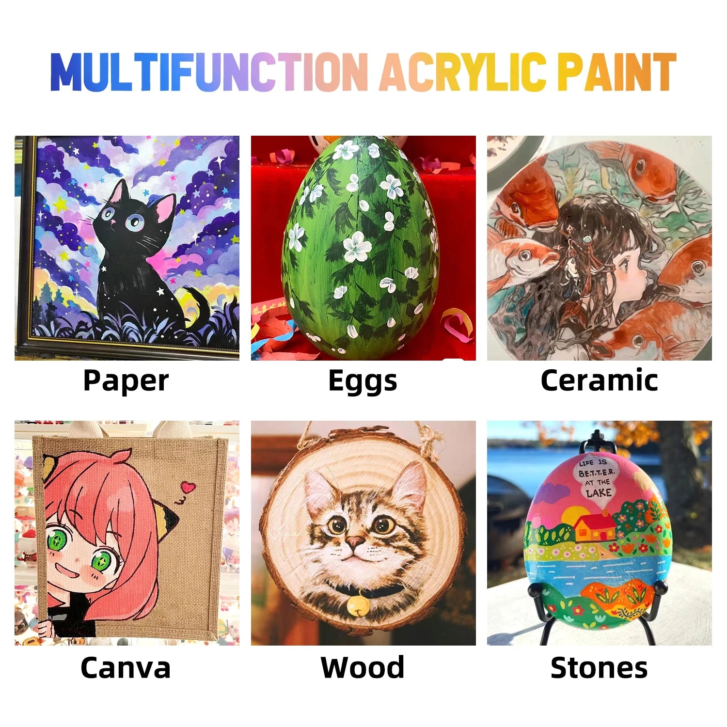 CowLost | painting-canvas-product_id-acrylic-paint-set-12-24-colors-12ml-non-toxic-for-canvas-wood-fabric-glass-rock |8