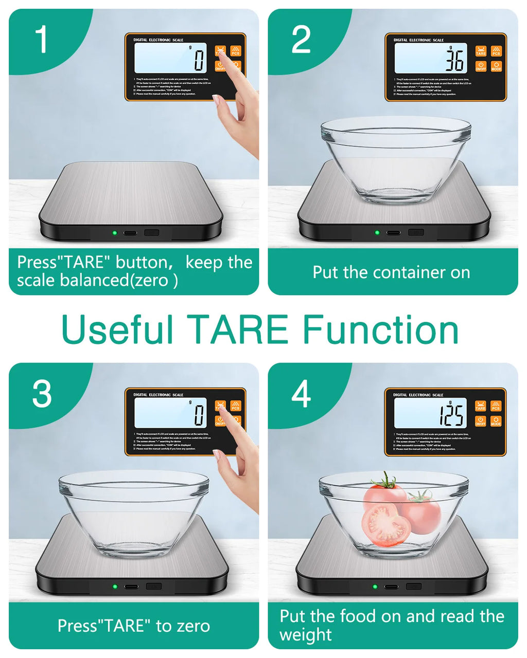 15KG Wireless Magnetic Digital Kitchen Scale with Remote LCD Display for Baking and Cooking
