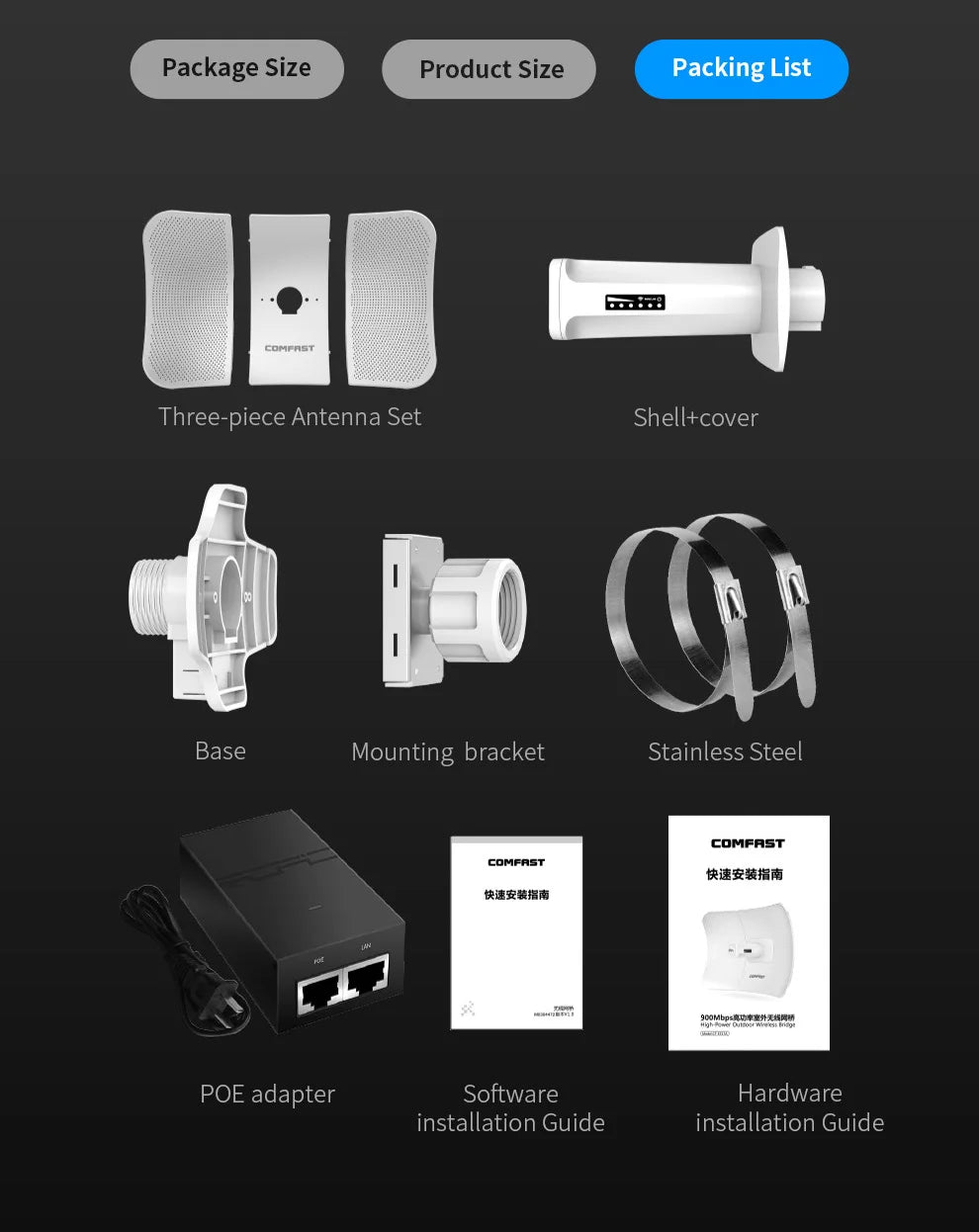 CowLost | comfast-outdoor-access-point-900mbps-long-range-cpe-5ghz-wireless-bridge |29