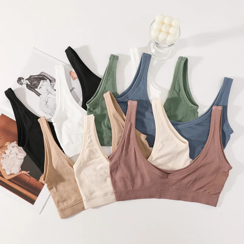 CowLost | product_id-seamless-wire-free-push-up-bra-crop-top-for-women-m-l |5