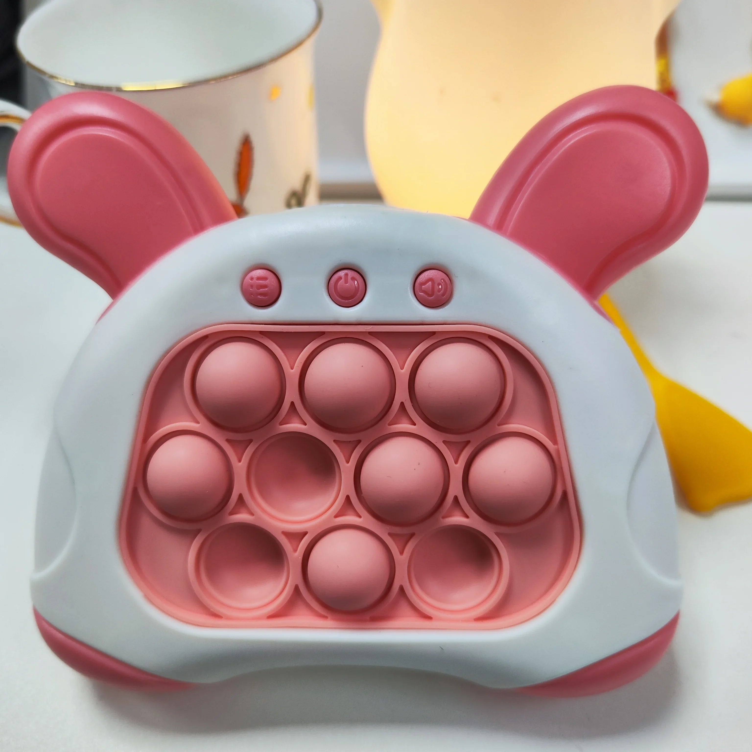 Children's Quick Push Pop Light-Up Electronic Bubble Whack-a-Mouse Game Toy Decompress Christmas Gift