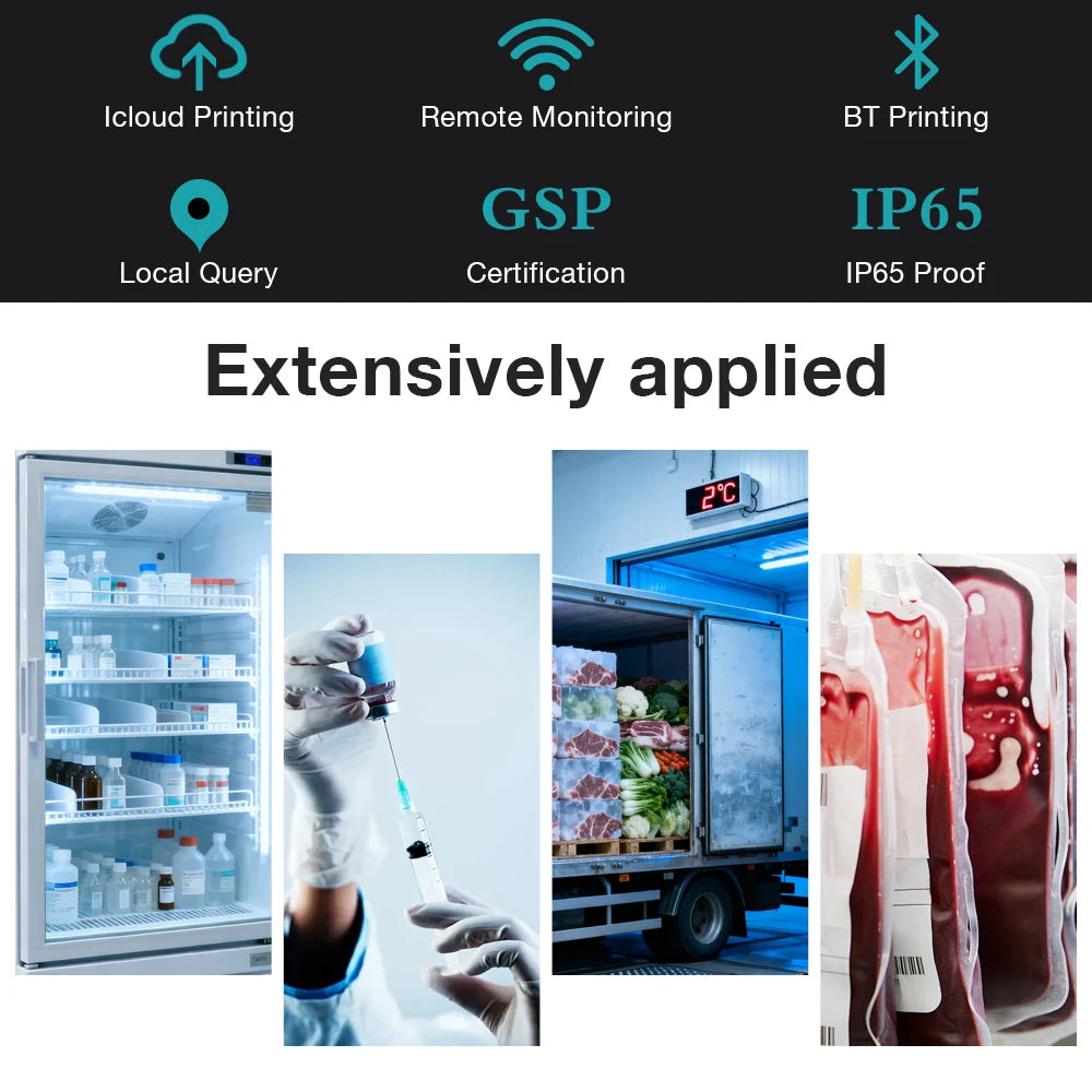GPS RCW-360 Plus Temperature & Humidity Data Logger 100000 Sets 4G WiFi for Warehouse Monitoring