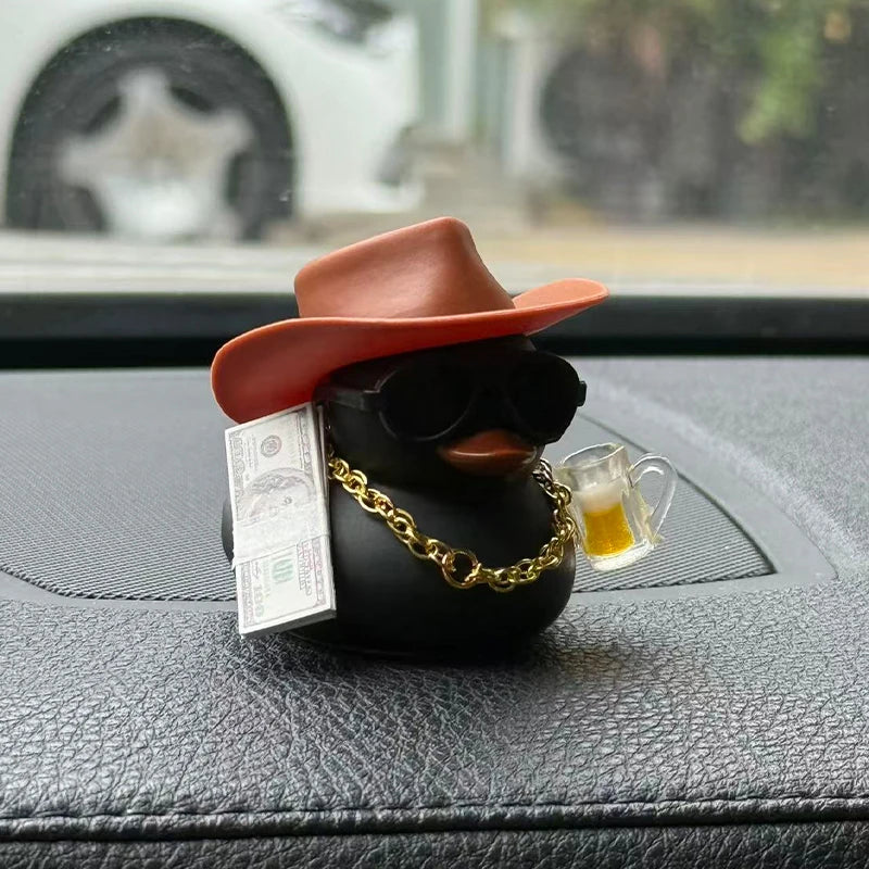 CowLost | product_id-cowboy-car-rubber-duck-with-sun-hat-dashboard-decoration-set |1