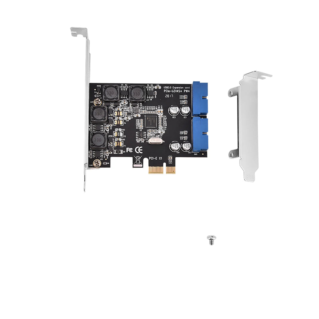 CowLost | pci-e-usb-3-0-header-pcie-pciexpress-to-internal-2-port-19pin-header-usb-3-0-expansion-card-with-low-profile |11
