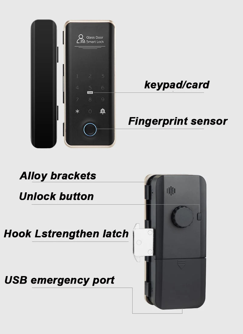 CowLost | locks-keys-product_id-ttlock-smart-remote-unlock-fingerprint-digital-lock-for-glass-door-office-hotel |9