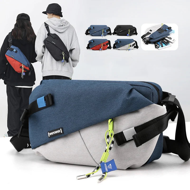 CowLost | uncategorized-high-quality-nylon-panelled-waist-packs-unisex-chest-crossbody-bag |1