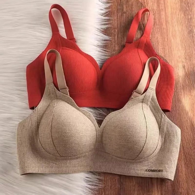 CowLost | new-lifting-underwear-womens-one-piece-fixed-cup-without-marks-and-gathering-without-steel-rings-and-anti-sagging-bra |1