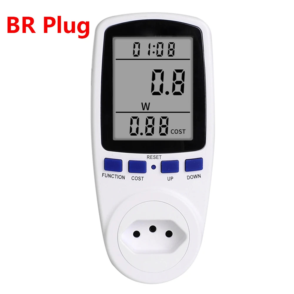 Digital LCD Wattmeter Power Meter Socket 110-240V EU UK US AU Plug Energy Monitor