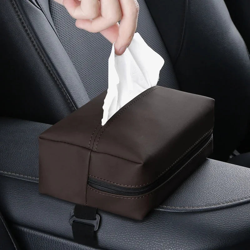 CowLost | paper-towel-holders-product_id-nappa-leather-car-tissue-box-holder-for-sun-visor-seat-back-and-armrest-organizer |6