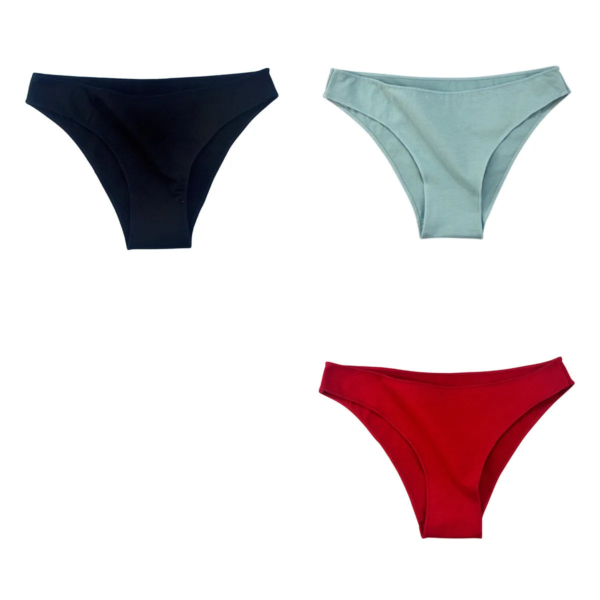 CowLost | product_id-3pcs-womens-soft-cotton-low-rise-high-cut-briefs-underwear |24