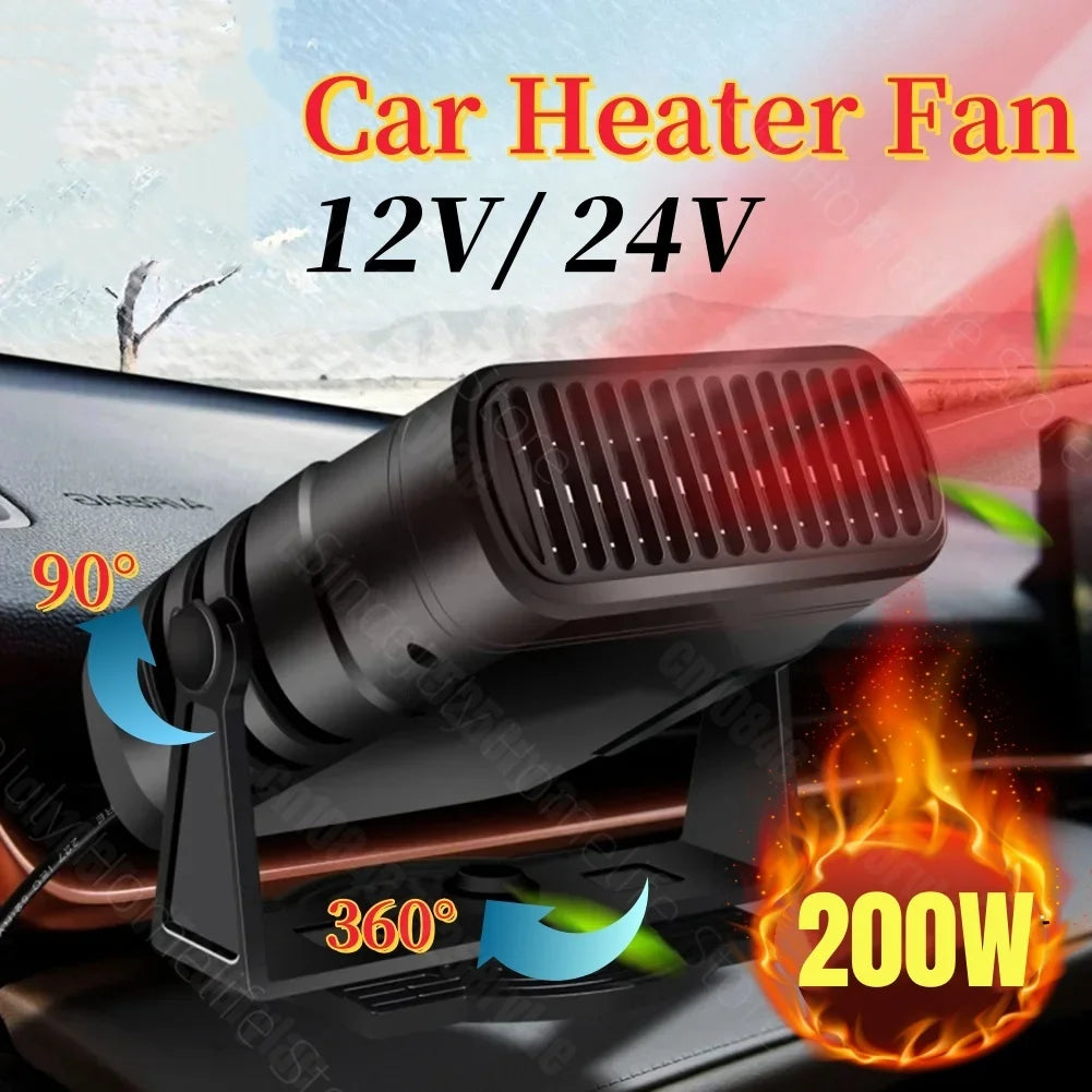 CowLost | car-heater-12v-24v-heater-portable-defogger-defroster-heating-fan-200w-dryer-windshield-defogging-household-heater-new |1