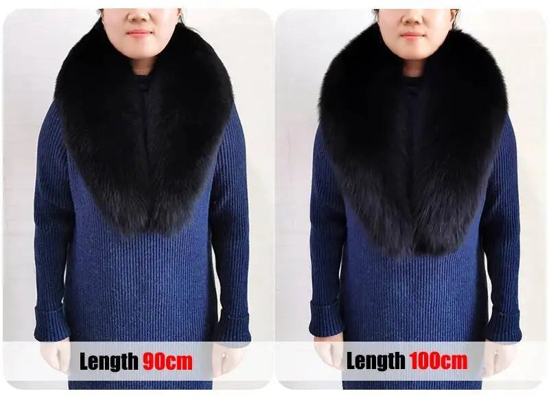 CowLost | natural-color-raccoon-fox-collar-scarf |6