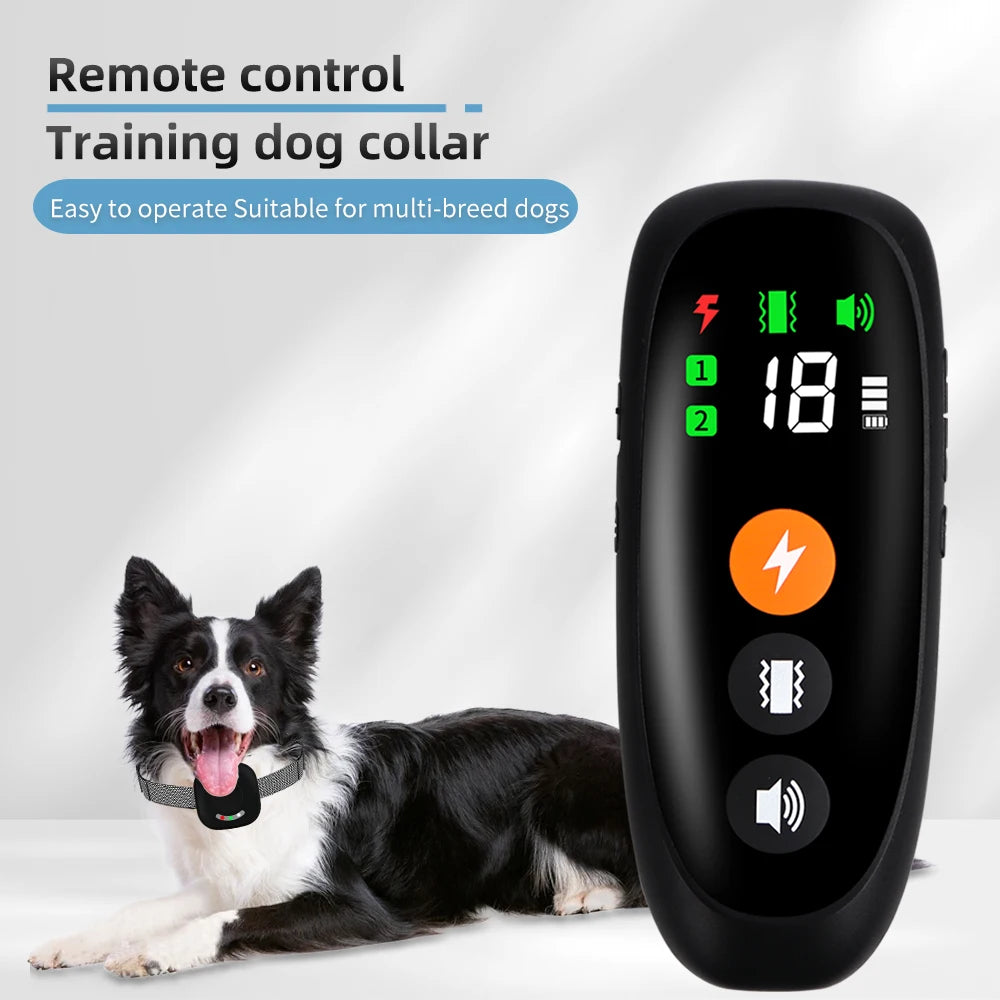 Anti Bark Dog Training Collar 800m Remote Waterproof Rechargeable Electric Shocker