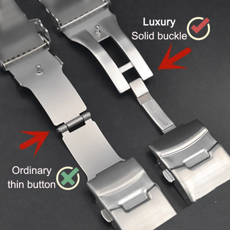 CowLost | bracelets-product_id-luxury-stainless-steel-watchband-with-solid-buckle-for-seiko-and-rolex-18-24mm-universal-strap |14
