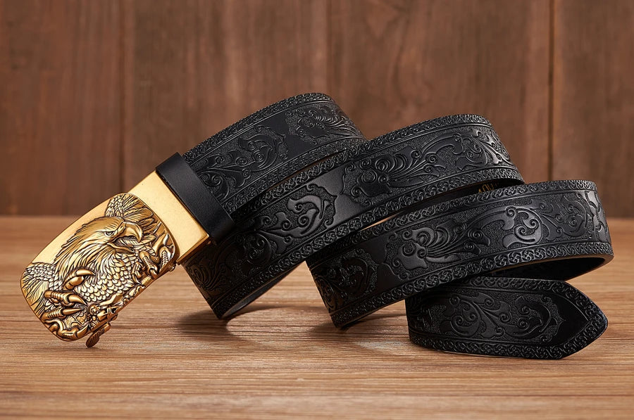 CowLost | 3-5cm-eagle-automatic-buckle-belt-emboss |16