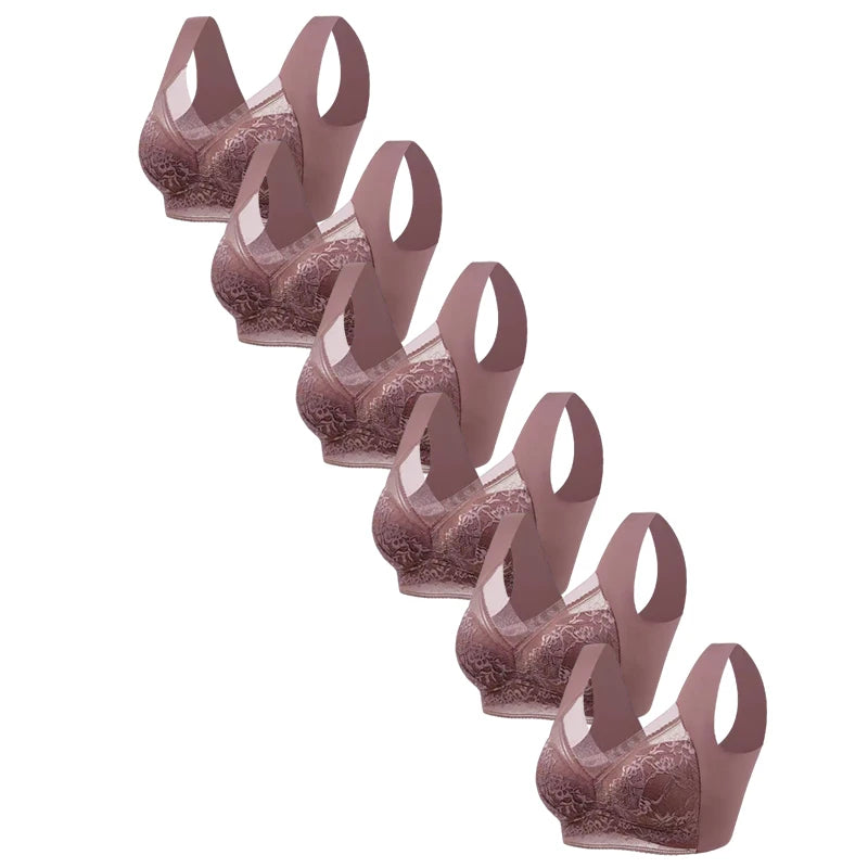 CowLost | product_id-fallsweet-6pcs-plus-size-wireless-lace-push-up-ice-silk-bralettes-for-women |10