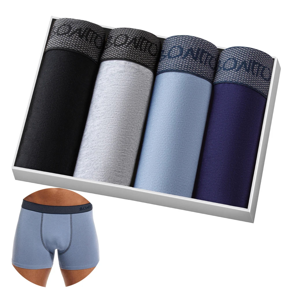 CowLost | activewear-pants-4pcs-mens-cotton-boxer-underpants |30