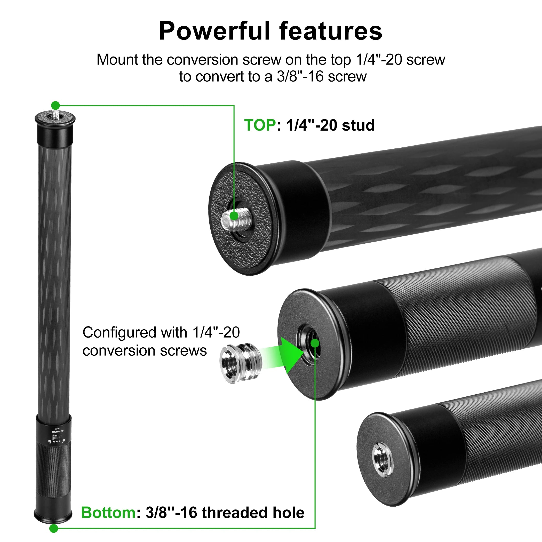 CowLost | product_id-fanaue-adjustable-carbon-fiber-gimbal-extension-rod-for-camera-stabilizers |2