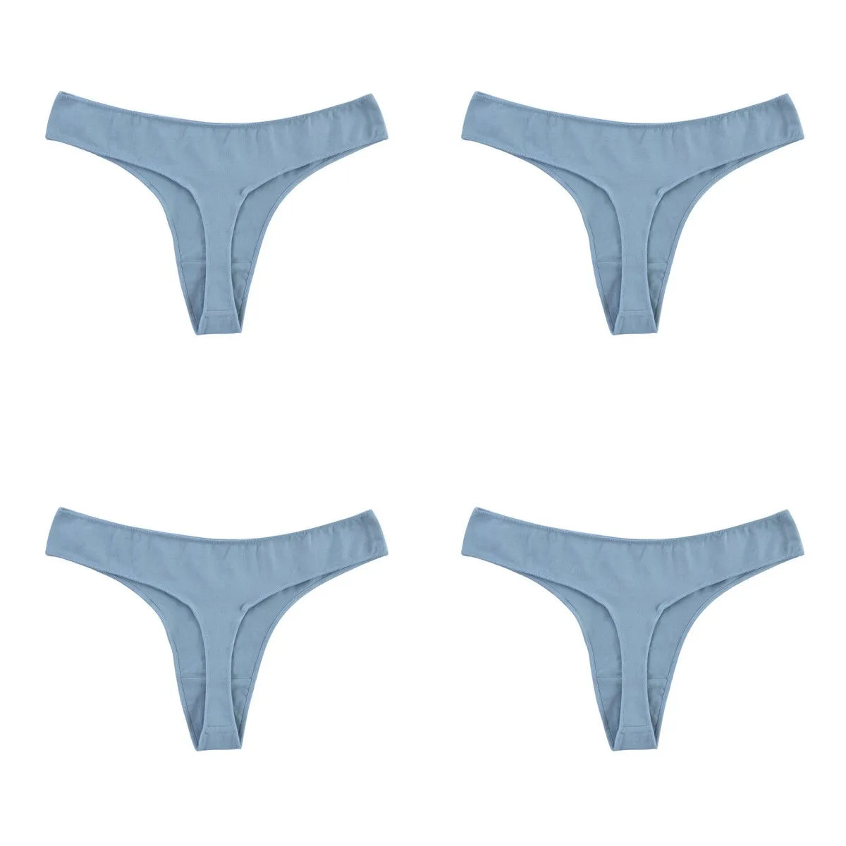 CowLost | product_id-4-pack-women-s-cotton-low-waist-breathable-solid-color-g-string-thongs-m-xl |18