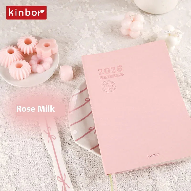 CowLost | kinbor-full-series-2026-a5-planner-daily-book-a6-annual-52g-tomoe-river-paper-journals-notepads-pure-colors-timeline-eight-grid-1 |42