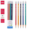 CowLost | product_id-deli-10pc-hb-2b-wood-pencils-triangle-hexagonal-with-eraser-for-school-home-office |7