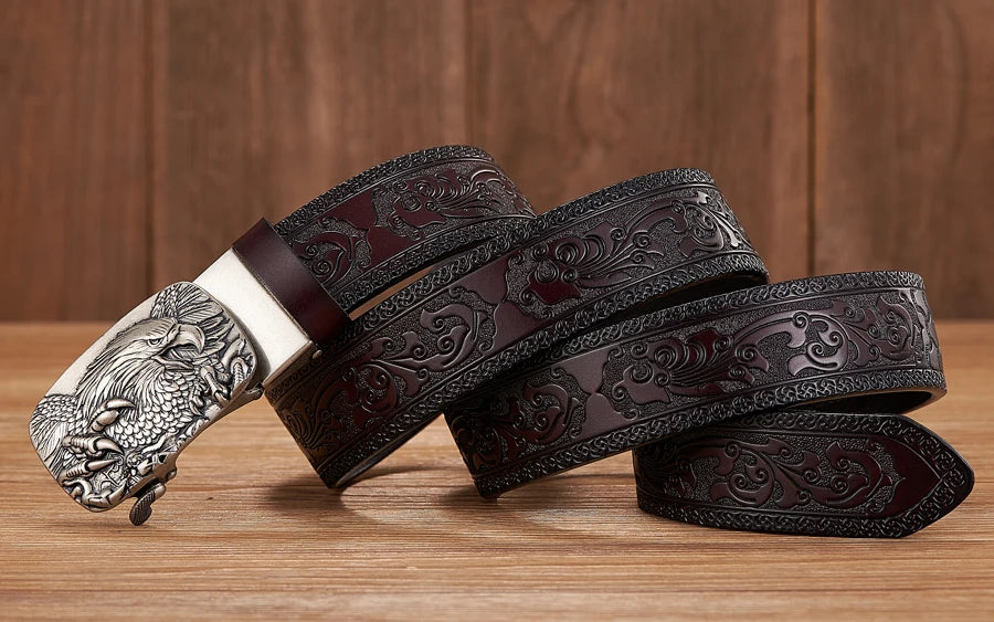 CowLost | 3-5cm-eagle-automatic-buckle-belt-emboss |19