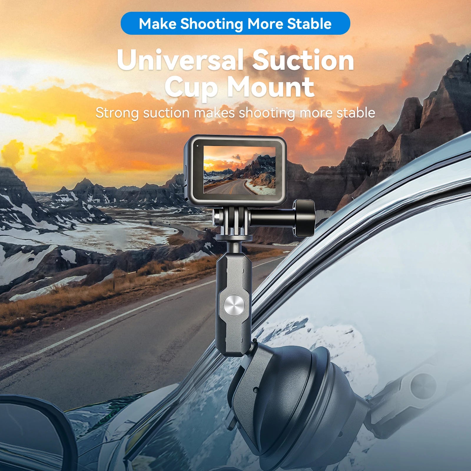 CowLost | telesin-car-phone-action-camera-holder-suction-cup-360-adjustable |1