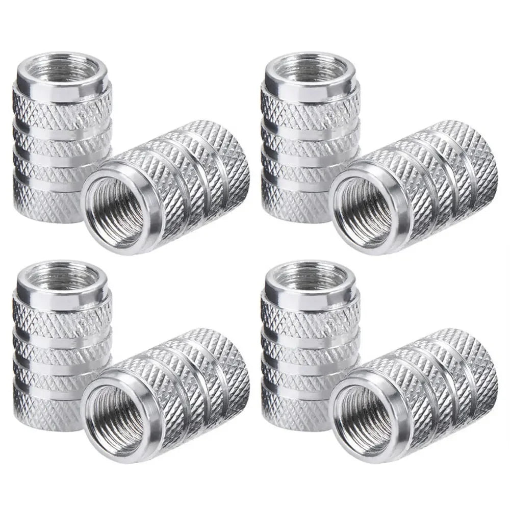 CowLost | product_id-4pcs-universal-aluminum-car-tire-valve-stem-caps-knurling-style |4