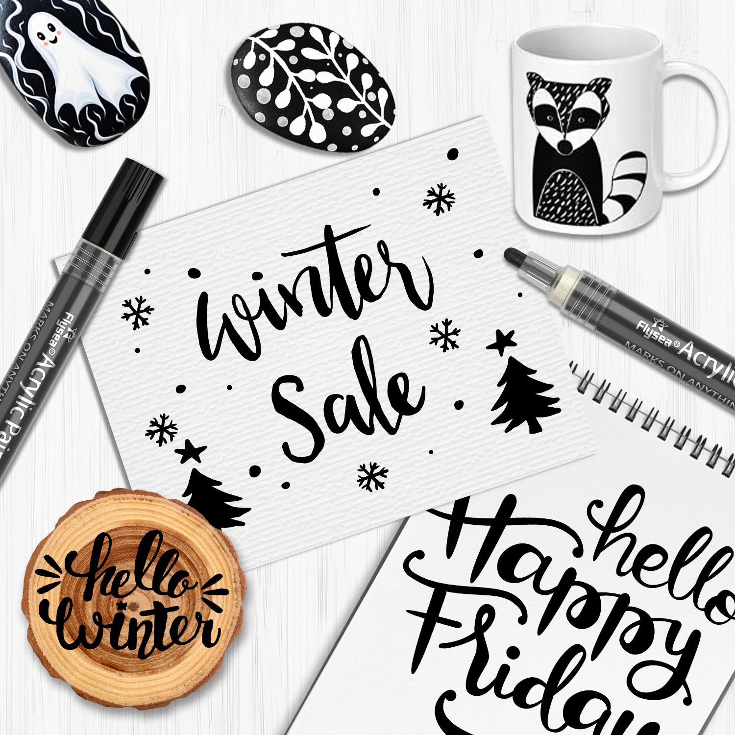 CowLost | markers-product_id-kolorowys-black-white-gold-silvery-acrylic-paint-pens-0-7mm-3mm-waterproof-markers |7