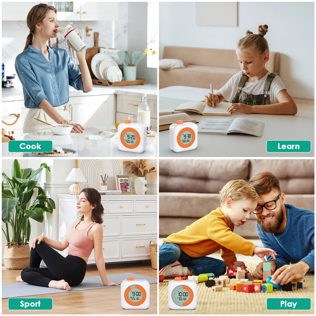 ORIA Digital 60-Minute Visual Timer with Alarm for Study and Teaching