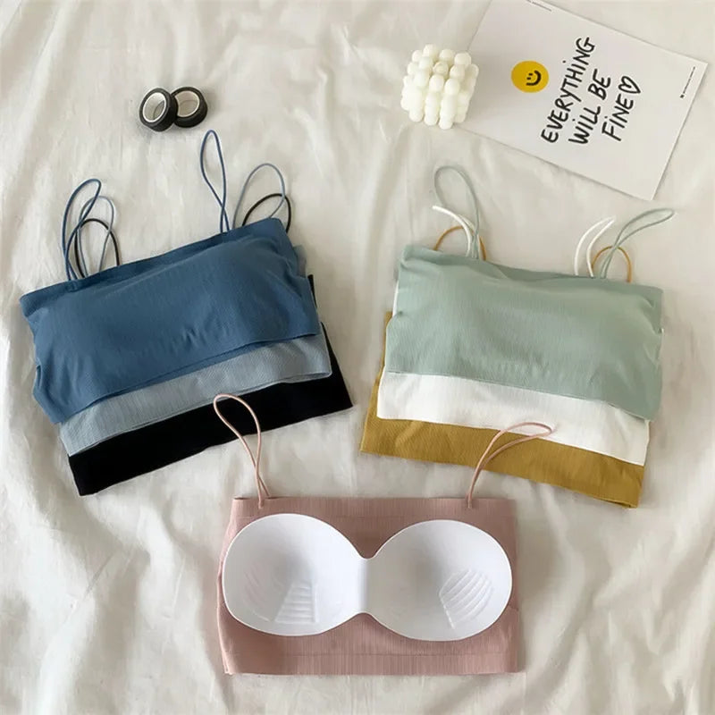 CowLost | product_id-summer-seamless-silky-tube-bra-with-removable-pads-for-women |5