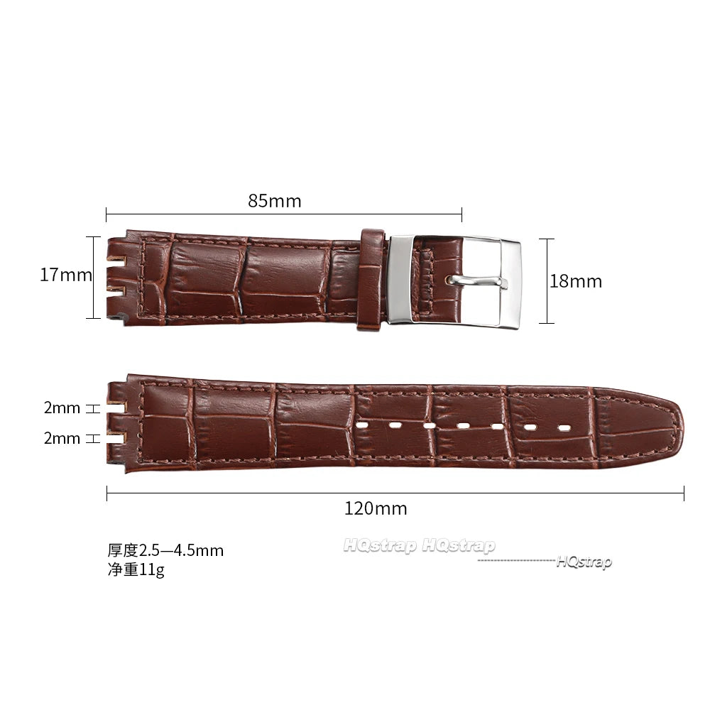 CowLost | product_id-hqstrap-genuine-leather-sweatproof-watch-strap-17mm-19mm-for-swatch-unisex |8