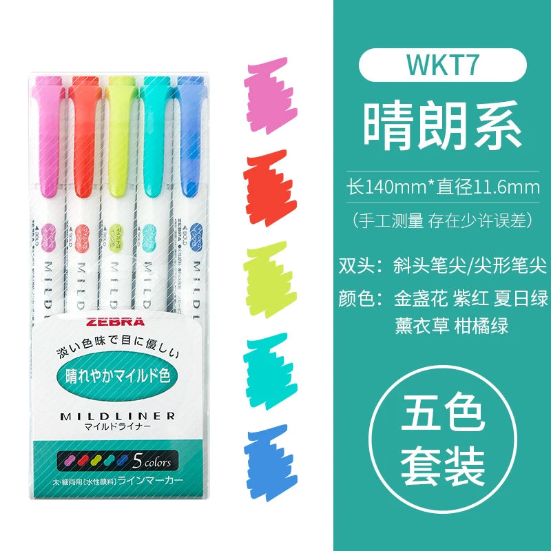 CowLost | product_id-zebra-5-10pcs-double-ended-twin-tip-highlighter-set-for-school-office |15