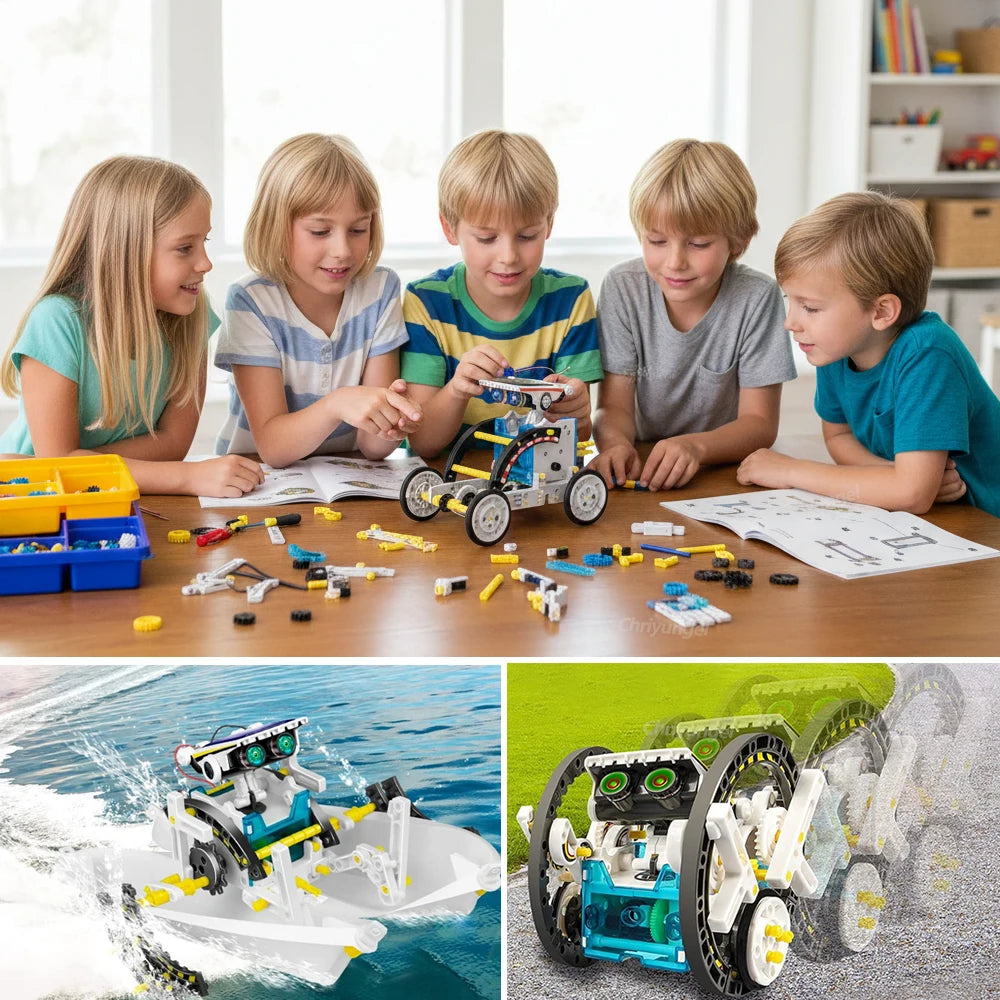 13-in-1 Solar Robot Kit DIY STEM Science Toys for Kids Gifts