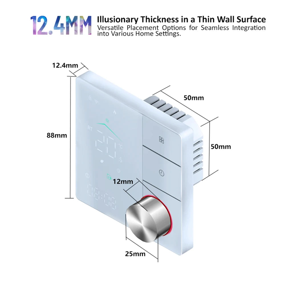 Tuya WiFi BHT-18 Matter Smart Electric Heating Thermostat with Week Programming and AI Control