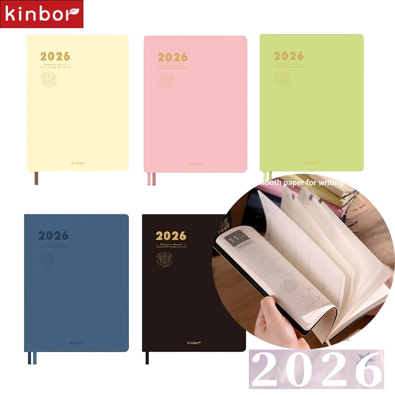 CowLost | product_id-kinbor-2026-a5-pu-leather-planner-one-day-per-page-time-blocking-scheduling-goals-tracking-notepad |5