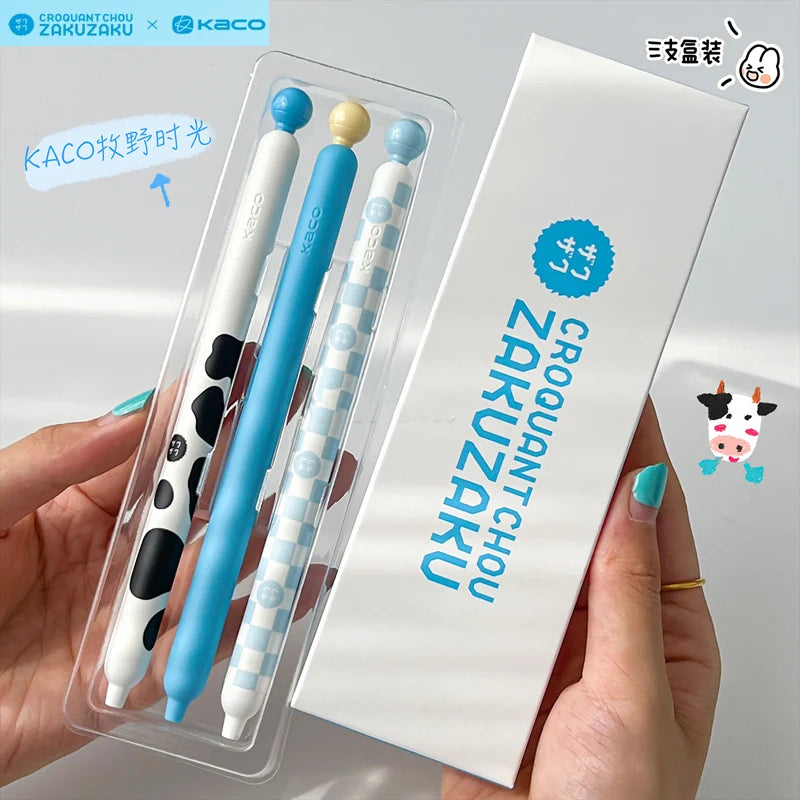 CowLost | product_id-kaco-zakuzaku-0-5mm-gel-pen-set-black-ink-smooth-writing-for-journaling-work-study-3pcs |1