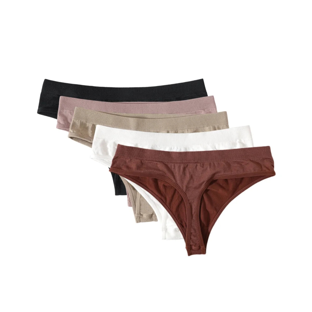 CowLost | product_id-5-pack-womens-seamless-low-rise-g-string-thongs-m-xl |23
