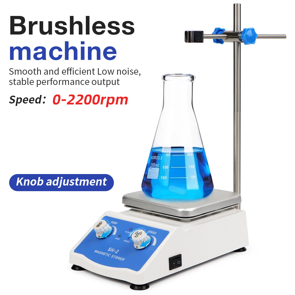 SH-2 Magnetic Stirrer Hot Plate 2000ml Adjustable Laboratory Mixer