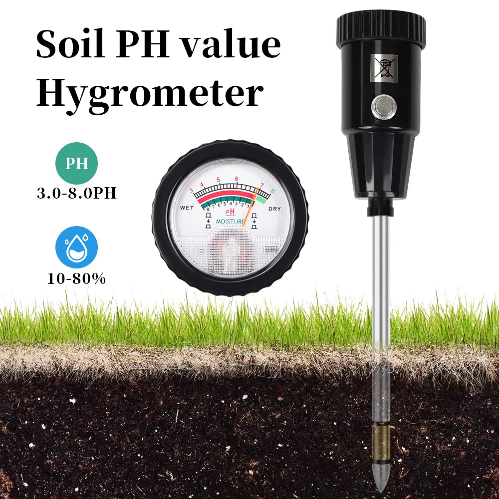 Handheld Digital Soil PH & Moisture Tester Waterproof Meter for Garden Plants
