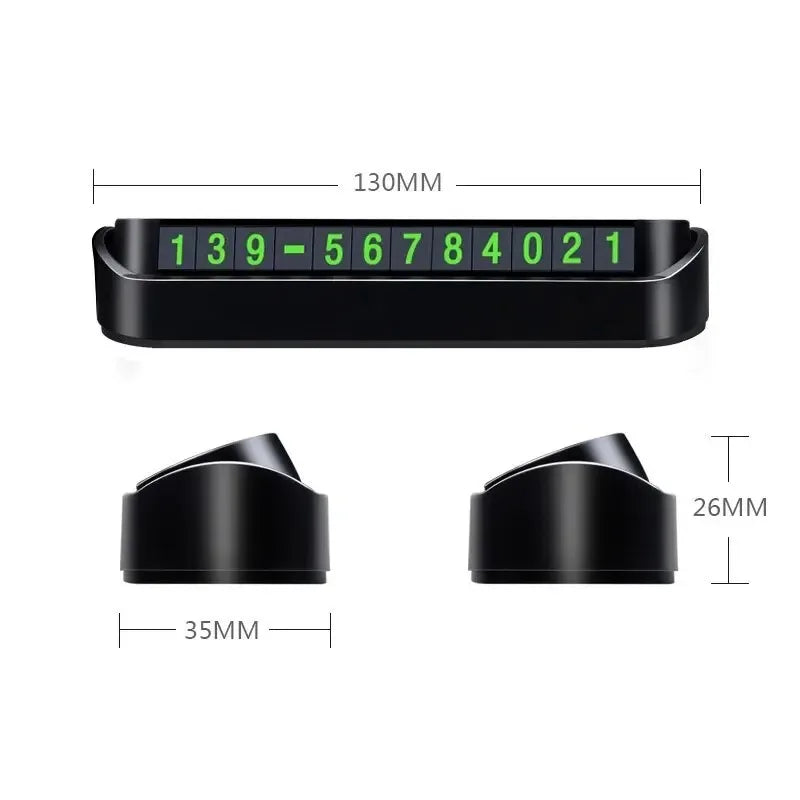 CowLost | mobile-phone-car-mounts-product_id-car-phone-number-card-temporary-parking-plate-13x2-5cm-anti-slip-holder |11